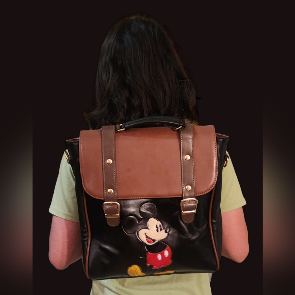 Mickey Mousse genuine leather bag/backpack
